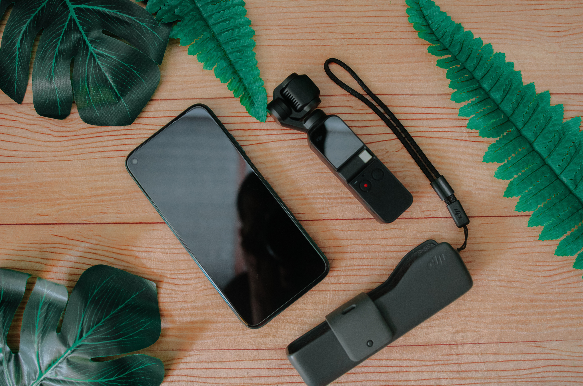 Composition with digital devices for video blogger